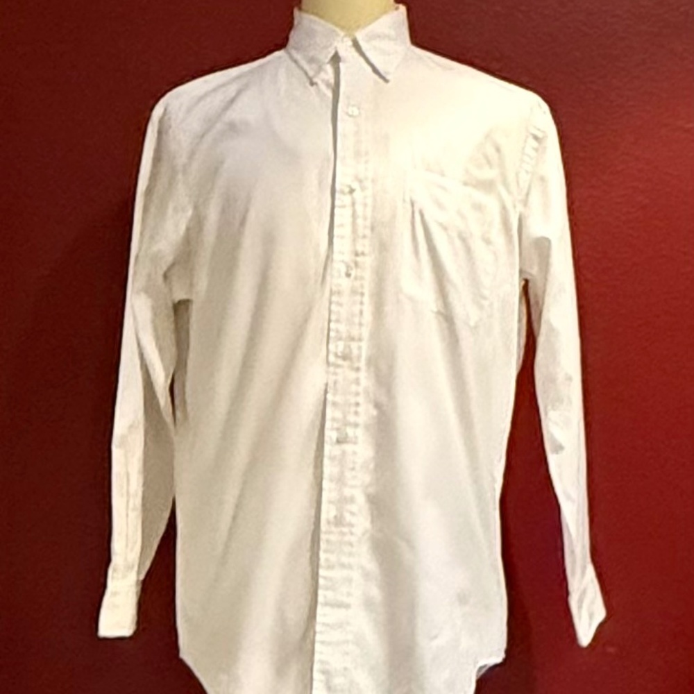 Ralph Lauren Mens White Button Down Dress Shirt 15 1/2  32/33